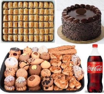 Bayram Tadında Paket: Cevizli Baklava Kuru Pasta Pasta ve Kola